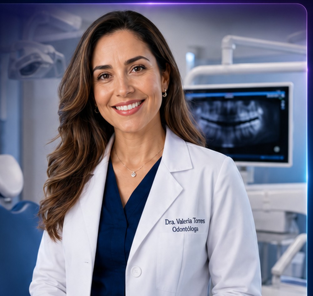 Odontóloga profesional en clínica dental